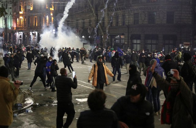 Протесты в Грузии.