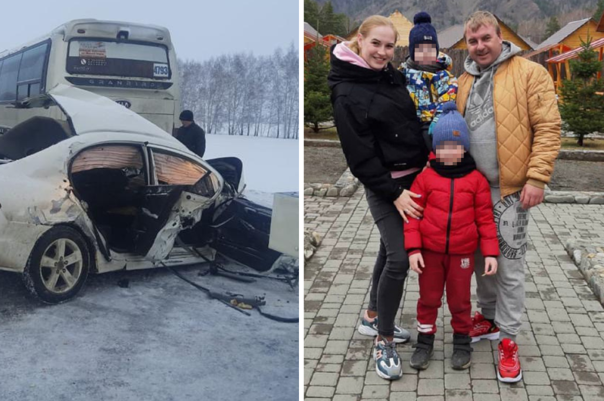 В Новосибирске разбилась семья. Родители и трое детей погибших в аварии.