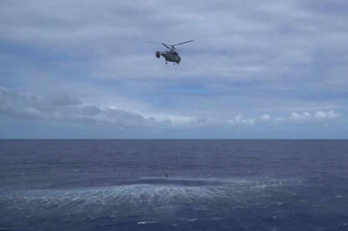 Вертолетчики «Адмирала Горшкова» провели тренировку по поиску подлодок