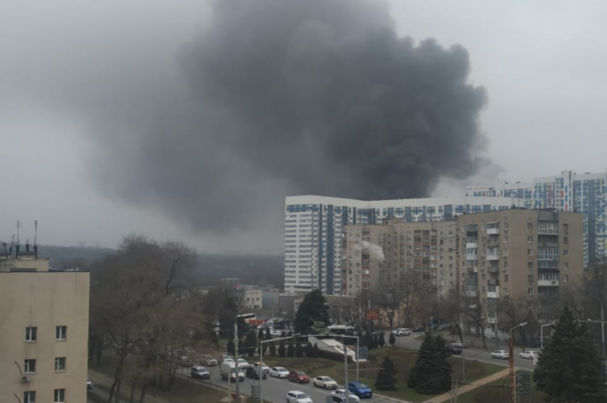 Названа предварительная причина пожара в здании ФСБ в Ростове