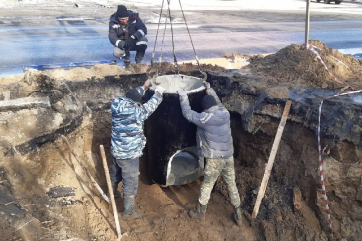 На Речной улице в Брянске строители начали прокладку ливневой канализации