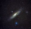 Соседняя галактика в Андромеде (М31). Снято на фотоаппарат с фокусом 200 мм за городом.