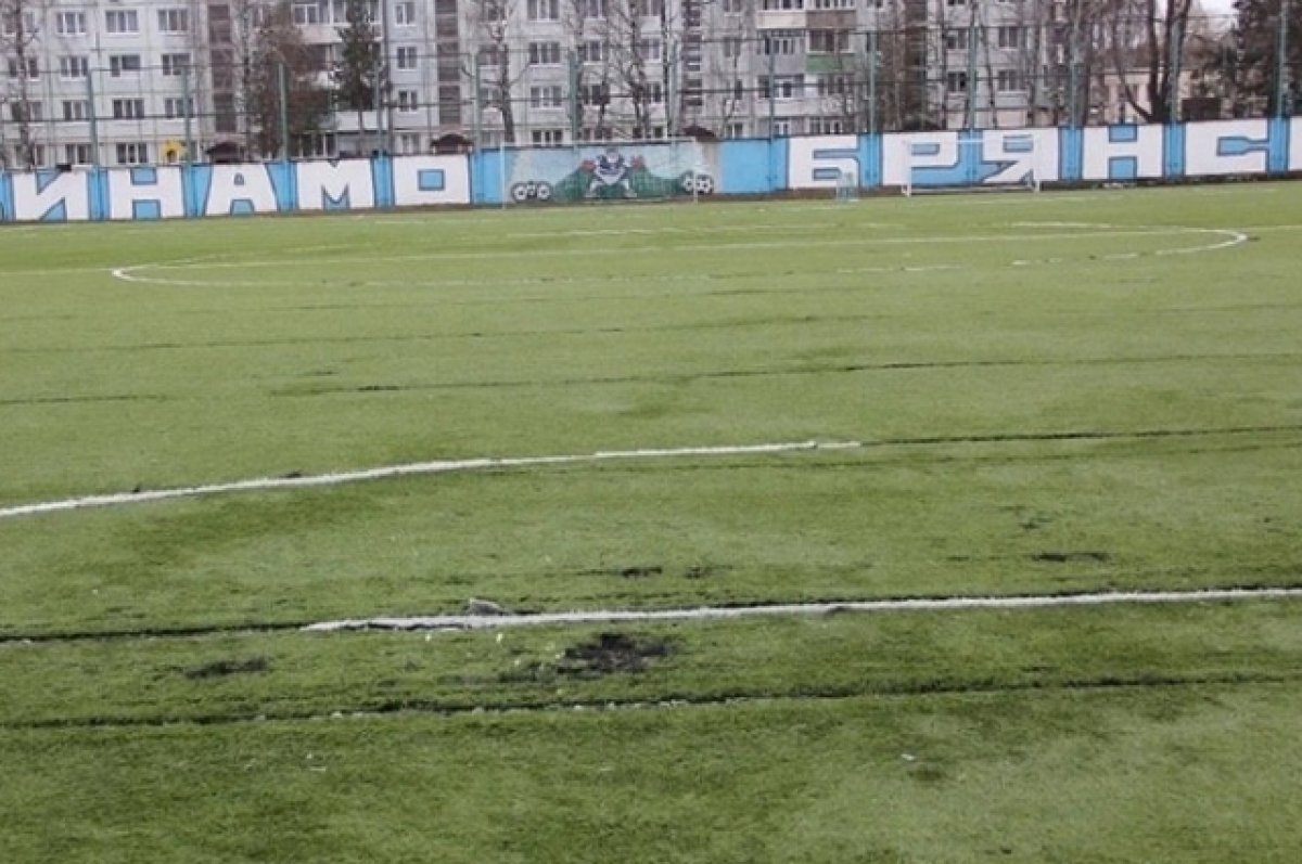На тренировочном поле ФК «Динамо-Брянск» полностью заменят газон