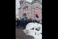 Захват храма УПЦ МП в селе Задубровка в Черновицкой области (Украина).