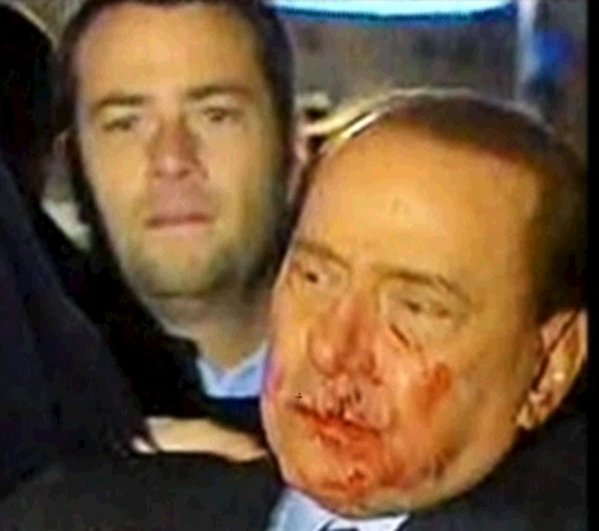13 декабря 2009 года Берлускони подвергся нападению во время раздачи автографов.