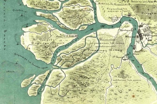 План местности С-Петербурга 1698 года. 