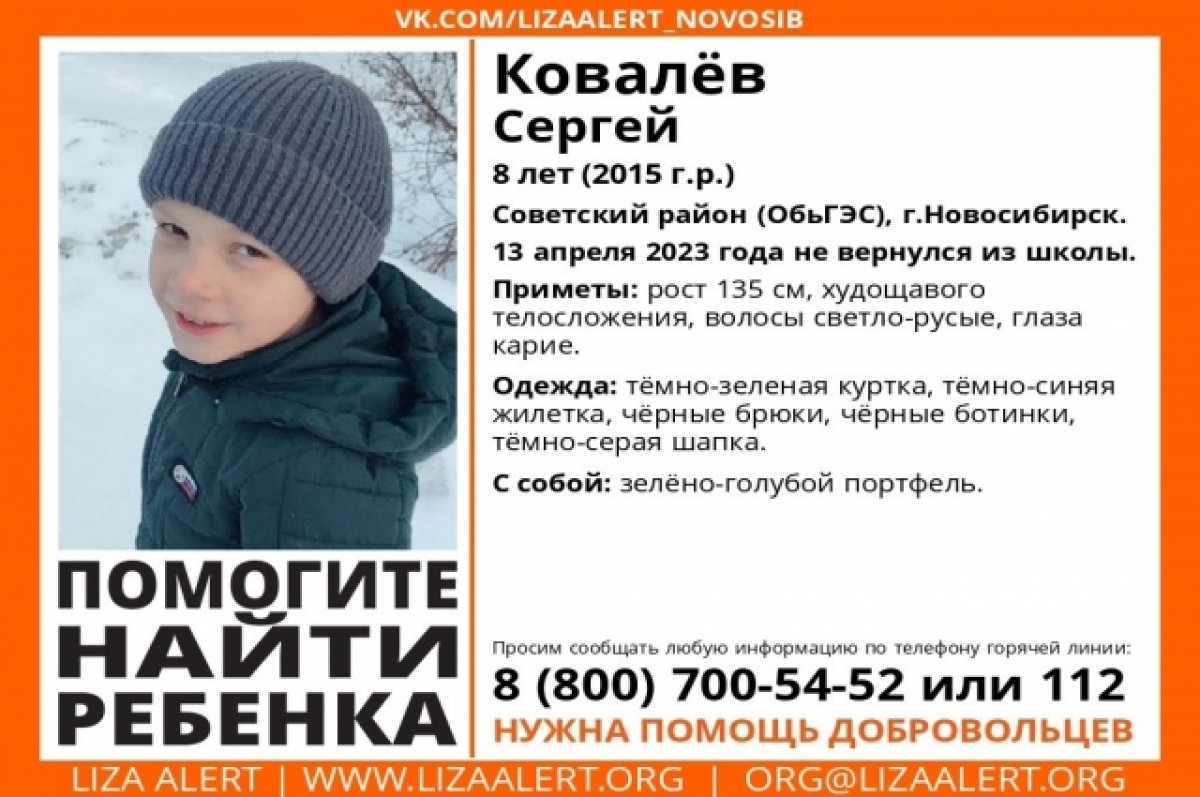 В Новосибирске 8-летний мальчик пропал в микрорайоне ОбьГЭС | ОБЩЕСТВО |  АиФ Новосибирск