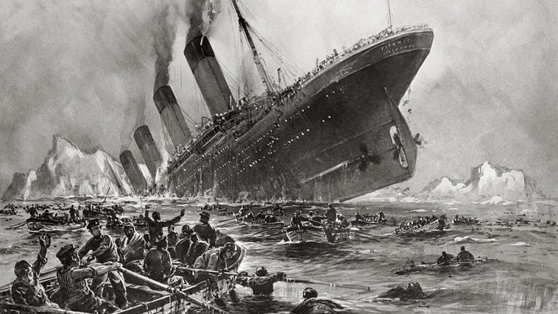 Рисунок «Гибель «Титаника» (1912). Вилли Штёвер.