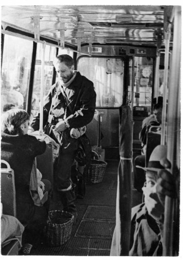 Съёмки эпизода фильма в калужском автобусе.