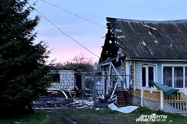 Село Суземка после обстрела.