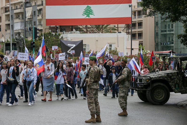 Акция «Бессмертный полк» в Бейруте. 