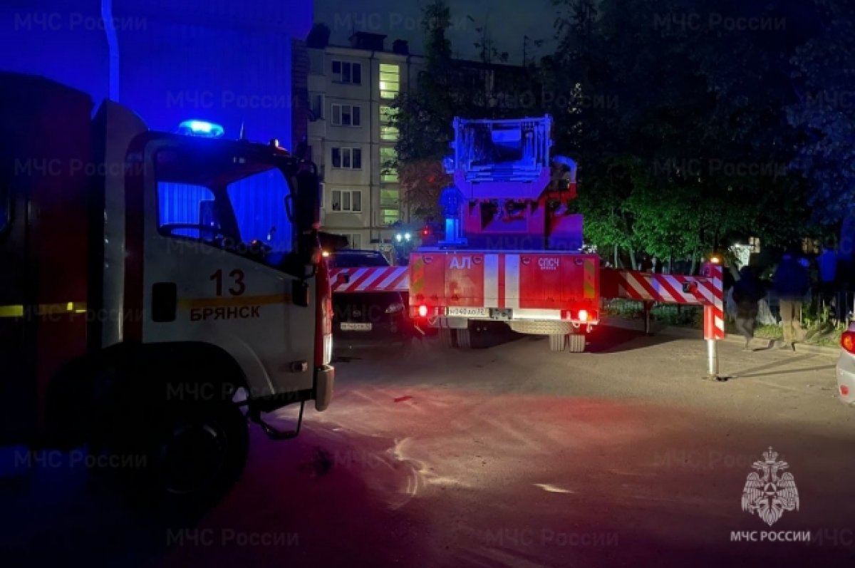 25 человек эвакуировали спасатели на пожаре в Брянске вечером 9 мая