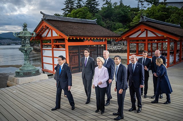 Лидеры стран G7 в Японии.
