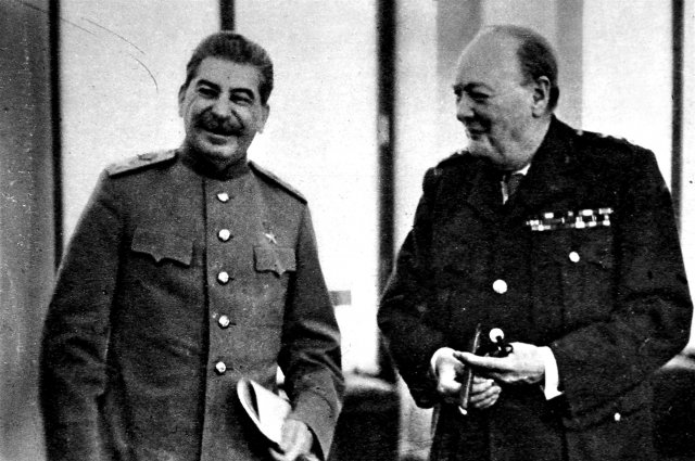 Сталин и Черчилль. 