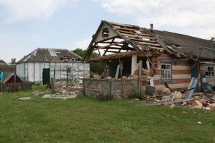 Жилые дома, разрушенные в результате атаки ДРГ в Белгородской области.