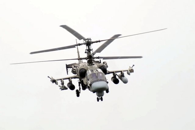 Вертолеты Ка-52 нанесли ракетный удар по позициям ВСУ