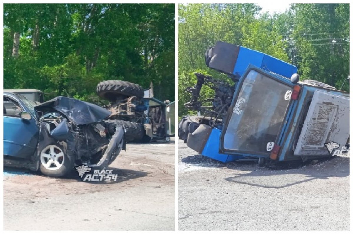 В Новосибирской области на трассе синий трактор и Tayota | АиФ Новосибирск