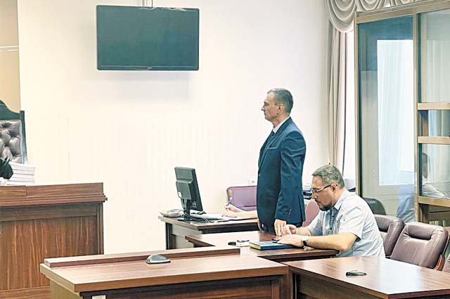 Игорь Кожевников на судебном процессе.