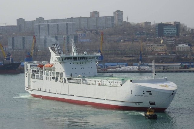 Новый грузопассажирский паром «Александр Деев», построенный для Сахалина и Курил, скоро выйдет на линию.