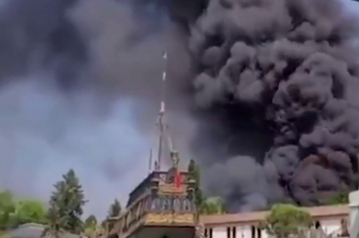 В крупнейшем парке развлечений Германии произошел сильный пожар