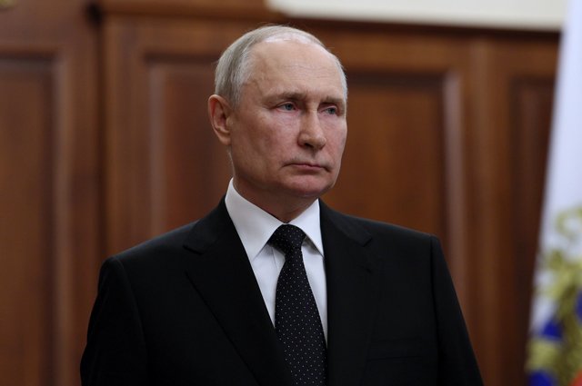 24 июня 2023. Президент РФ Владимир Путин во время обращения к гражданам России