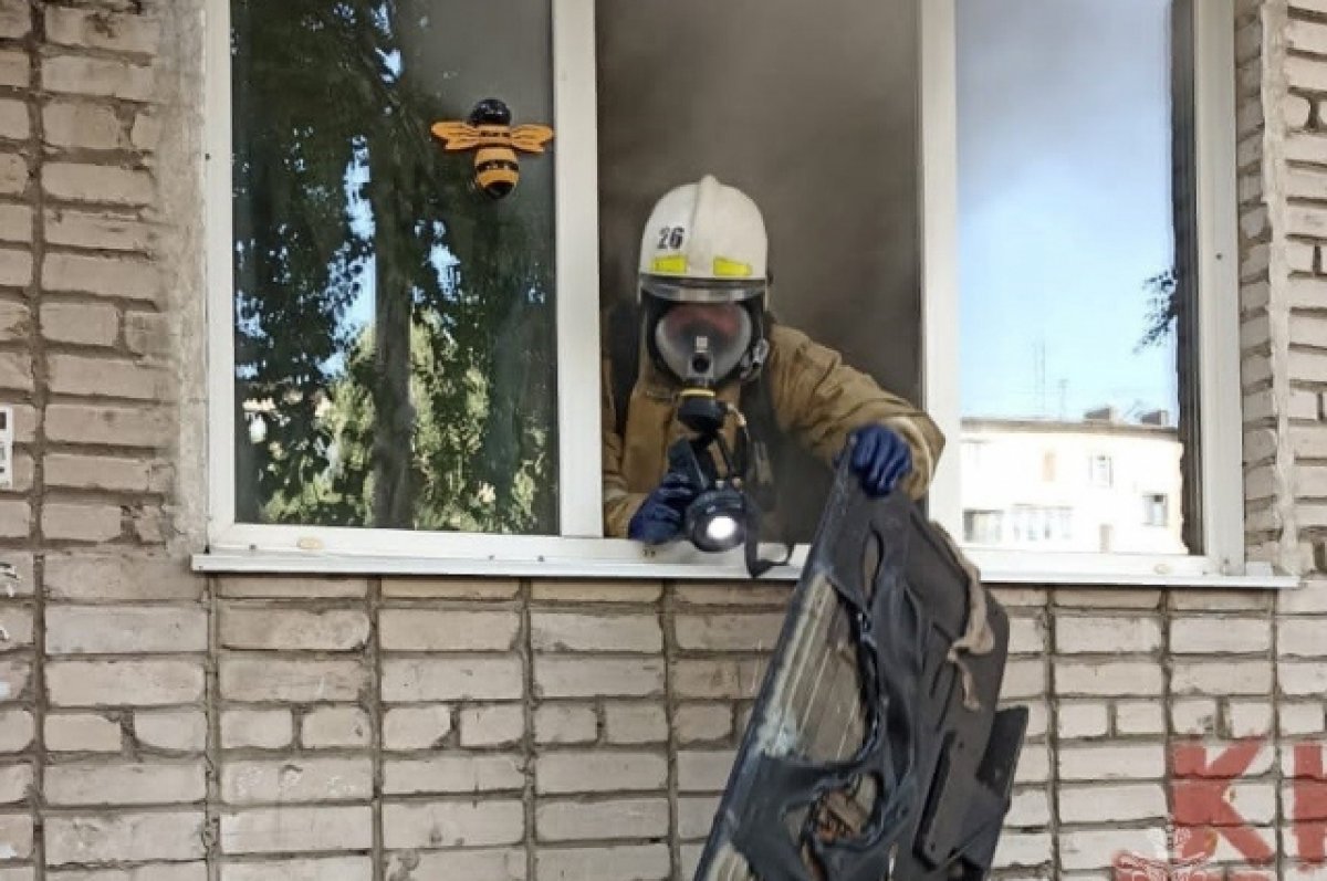 В Новоалтайске произошел пожар в пятиэтажном доме