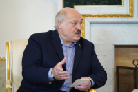 Президент Белоруссии Александр Лукашенко во время встречи с президентом РФ Владимиром Путиным. 23 июля 2023. 
