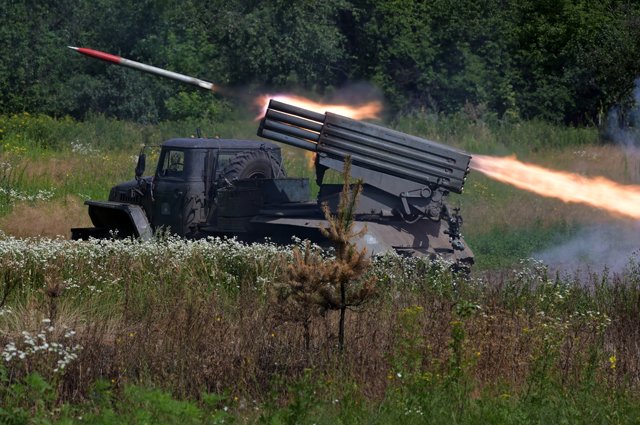 Реактивная система залпового огня БМ-21 «Град» российской армии