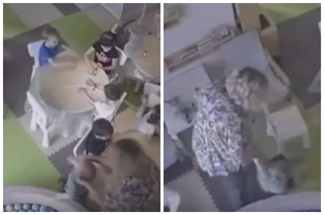 Родители добыли видео, на котором сотрудники дёргают детей и ударяют их по лицу.