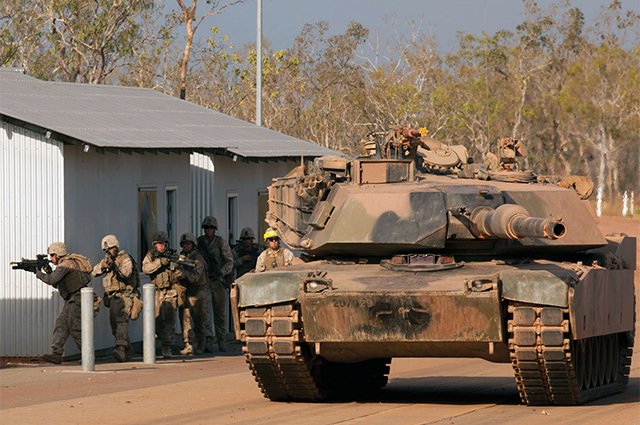 «Абрамс» M1A1 в Австралии на учениях, 2012 год.