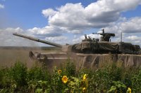 Боевая работа танка Т-90М «Прорыв».