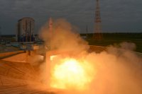 Запуск ракеты-носителя со станцией «Луна-25» с космодрома Восточный
