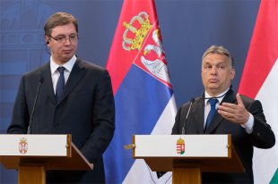 Президент Сербии Александр Вучич и премьер-министр Венгрии Виктор Орбан.
