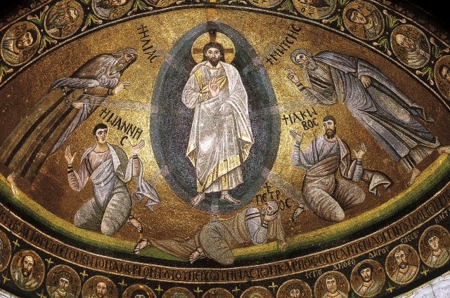 Преображение Господне. Монастырь Святой Екатерины, Синай, Египет. Базилика Преображения, мозаика конхи апсиды.