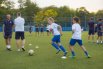 Десятки девочек пришли попробовать свои силы в футболе на стадионе «Олимп» .