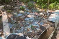 Жители Ростошей выкладывают дороги мусором