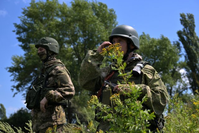 Русские солдаты на Купянском направлении, Луганская Народная Республика. 