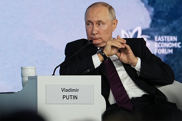 12 сентября 2023. Президент РФ Владимир Путин на ВЭФ-2023.