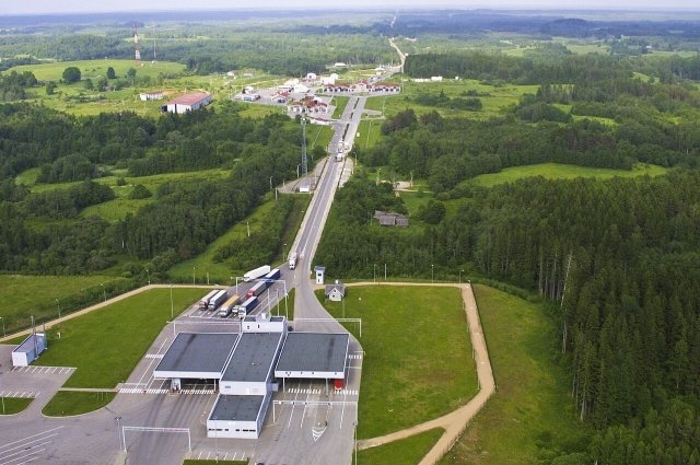 Пункт пропуска на эстонско-российской границе Лухамаа.
