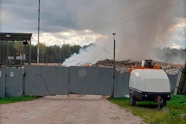 Пожар произошёл на полигоне «Новый ЭкоГород», расположенном в урочище Шиляевы.