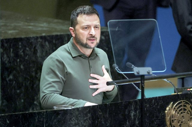 Владимир Зеленский выступает на Генассамблее ООН
