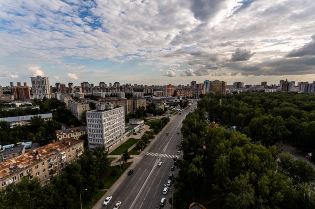 Новосибирск, вид сверху.