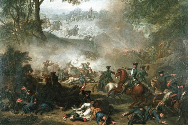 «Сражение при Лесной», Жан-Марк Натье, 1717.