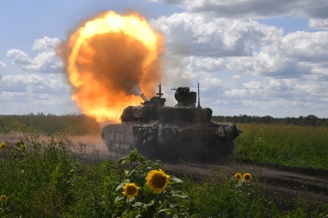 Боевая работа танка Т-90М «Прорыв».