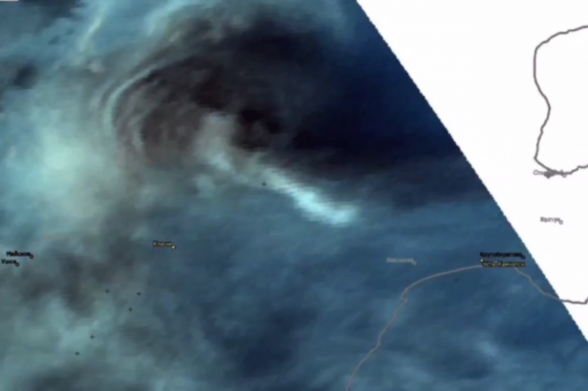Появились кадры извержения вулкана Безымянный, сделанные из космоса |  Природа | Общество | Аргументы и Факты