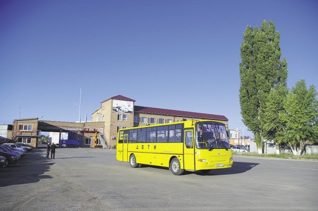 В обширном автопарке Крымского АТП есть специализированные детские автобусы.