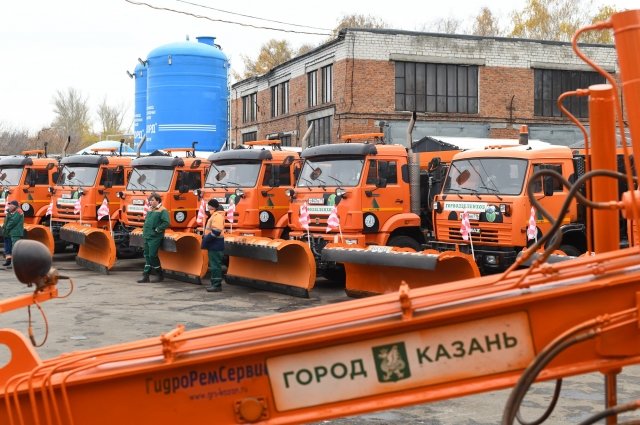 Снегоуборочная техника Казани, готовая к зиме 2023-2024 года. 