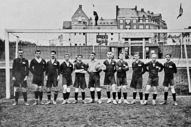 Российская сборная - на Олимпийском турнире 1912 года в Стокгольме.