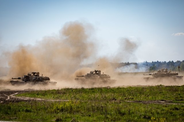 Танки M1 Abrams в Польше.