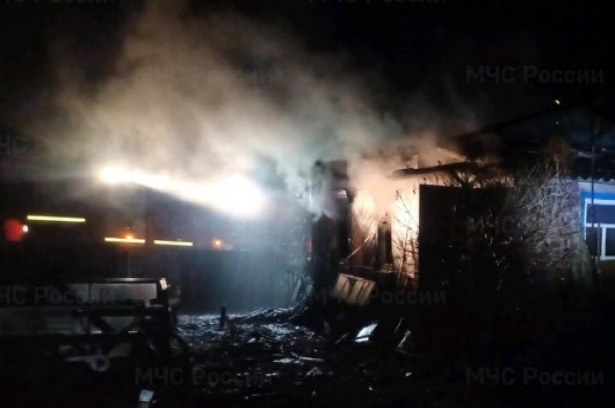 Ночью на пожаре в брянском поселке Мизиричи погиб хозяин дачного дома